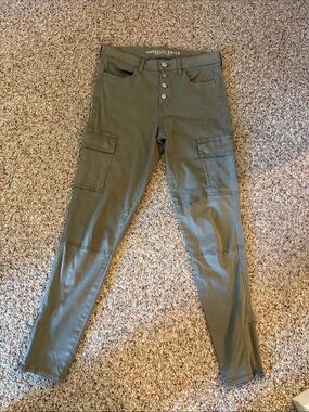American Eagle Outfitters Olive Cargo Skinny Jeans